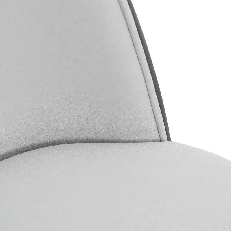LeisureMod Tule – Lot de 2 chaises de salle à manger modernes avec assise en similicuir, velours ou daim et structure en acier blanc – Cuisine, salle à manger, maison, café, sièges