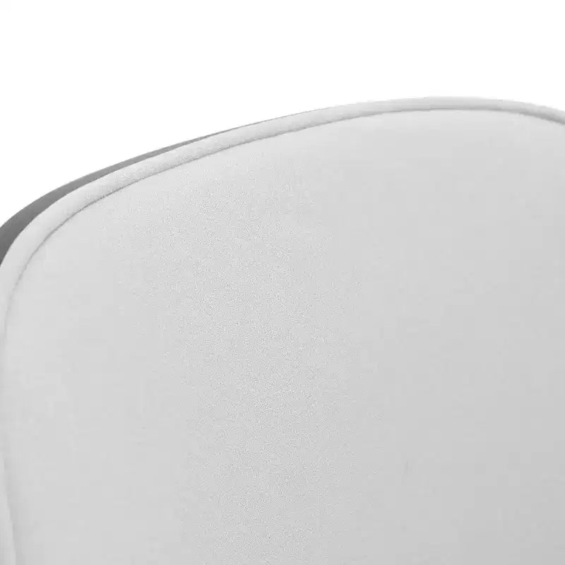 LeisureMod Tule – Lot de 2 chaises de salle à manger modernes avec assise en similicuir, velours ou daim et structure en acier blanc – Cuisine, salle à manger, maison, café, sièges