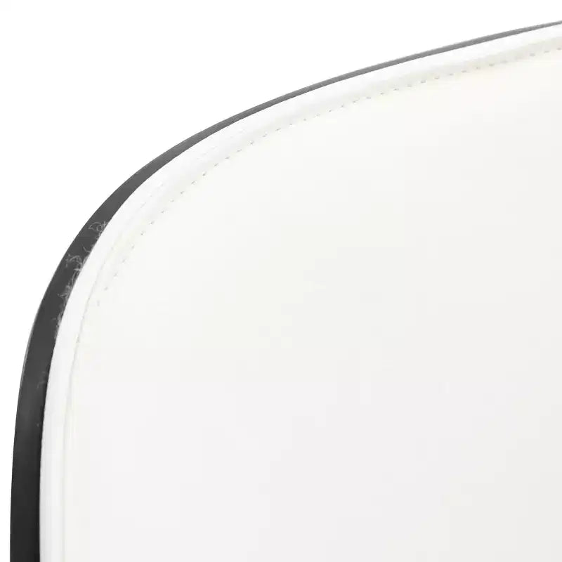 LeisureMod Tule – Lot de 2 chaises de salle à manger modernes avec assise en similicuir, velours ou daim et structure en acier blanc – Cuisine, salle à manger, maison, café, sièges