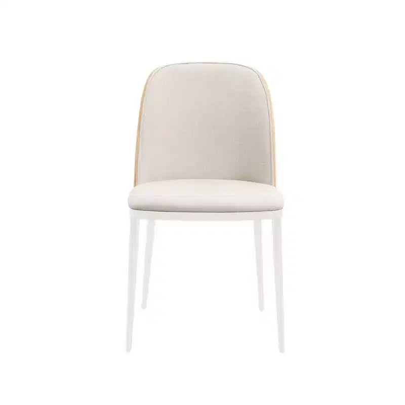 LeisureMod Tule – Lot de 2 chaises de salle à manger modernes avec assise en similicuir, velours ou daim et structure en acier blanc – Cuisine, salle à manger, maison, café, sièges