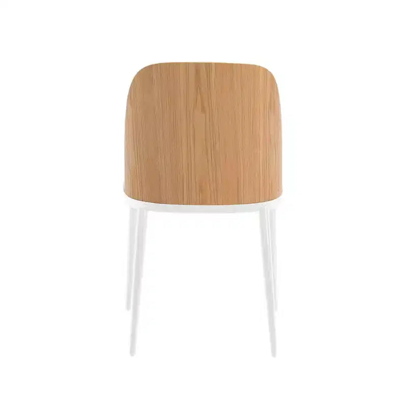LeisureMod Tule – Lot de 2 chaises de salle à manger modernes avec assise en similicuir, velours ou daim et structure en acier blanc – Cuisine, salle à manger, maison, café, sièges