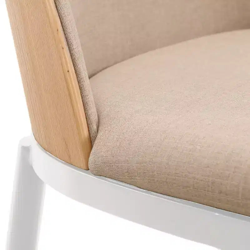 LeisureMod Tule – Lot de 2 chaises de salle à manger modernes avec assise en similicuir, velours ou daim et structure en acier blanc – Cuisine, salle à manger, maison, café, sièges