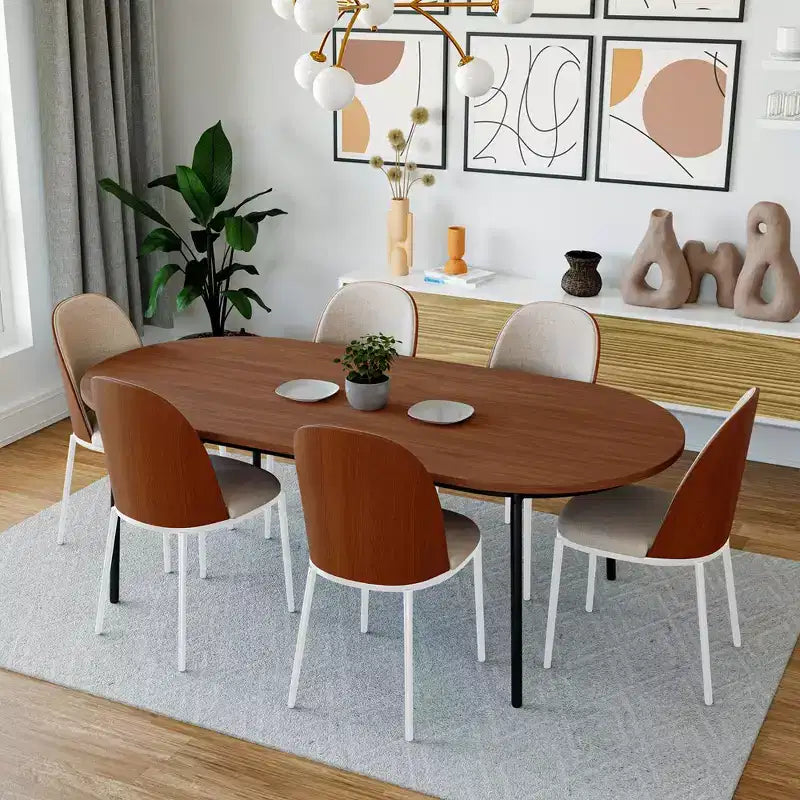 LeisureMod Tule – Lot de 2 chaises de salle à manger modernes avec assise en similicuir, velours ou daim et structure en acier blanc – Cuisine, salle à manger, maison, café, sièges
