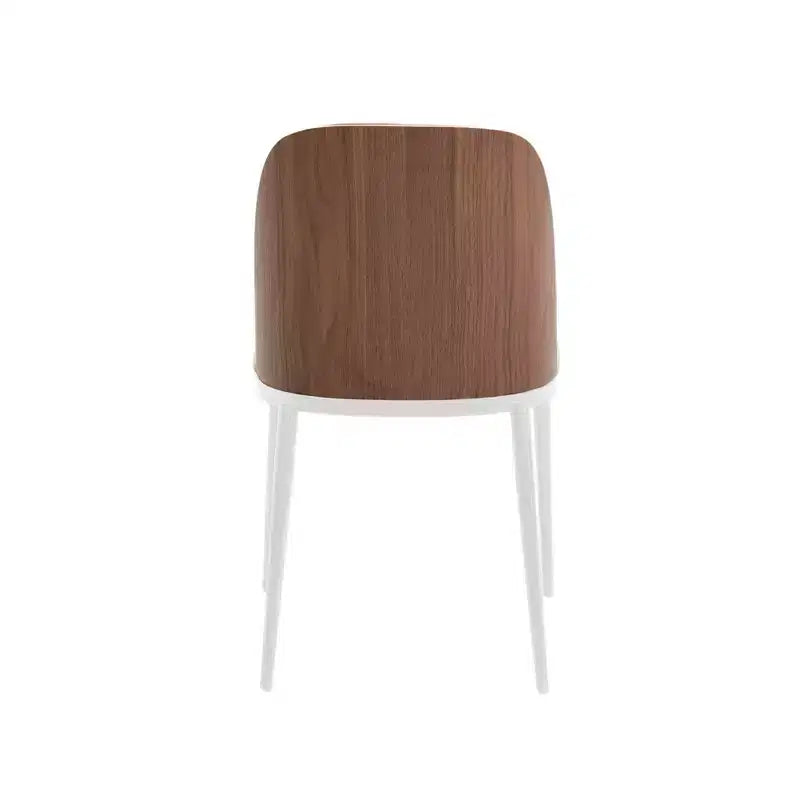 LeisureMod Tule – Lot de 2 chaises de salle à manger modernes avec assise en similicuir, velours ou daim et structure en acier blanc – Cuisine, salle à manger, maison, café, sièges