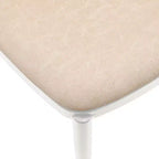 LeisureMod Tule – Lot de 2 chaises de salle à manger modernes avec assise en similicuir, velours ou daim et structure en acier blanc – Cuisine, salle à manger, maison, café, sièges