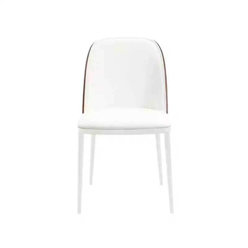 LeisureMod Tule – Lot de 2 chaises de salle à manger modernes avec assise en similicuir, velours ou daim et structure en acier blanc – Cuisine, salle à manger, maison, café, sièges