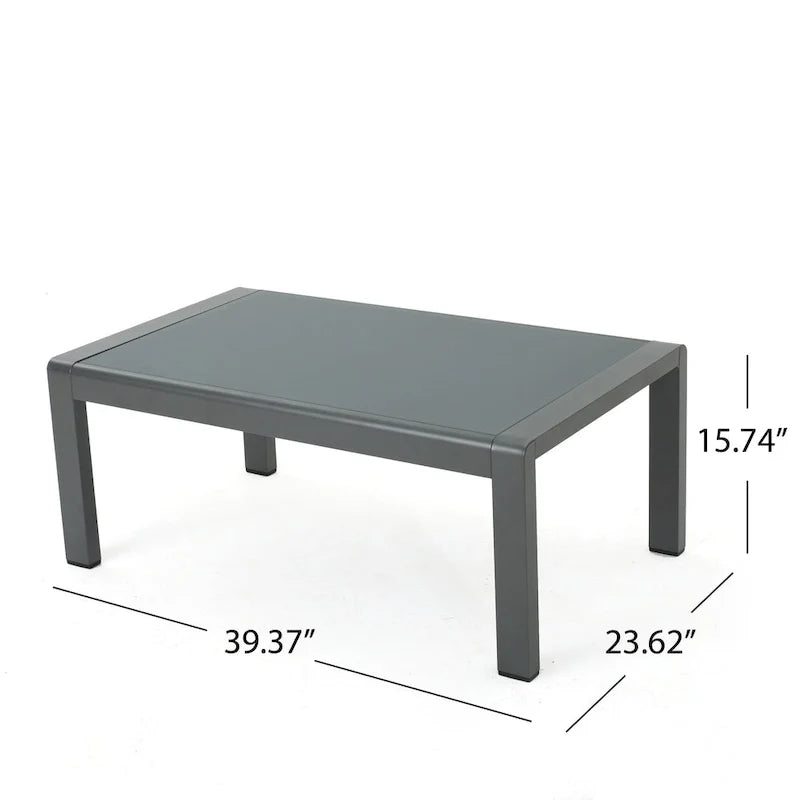 Cape Coral Outdoor Aluminum Tempered Glass 7-piece Chat Set with Cushions by Christopher Knight Home