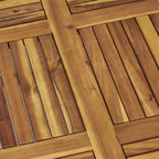 Ensemble de conversation d'extérieur Hampton de 5 pièces en bois et osier par Christopher Knight Home