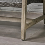 Ensemble de conversation d'extérieur Hampton de 5 pièces en bois et osier par Christopher Knight Home