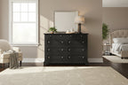Bedford Black Wood Dresser and Optional Matching Mirror by Home Styles