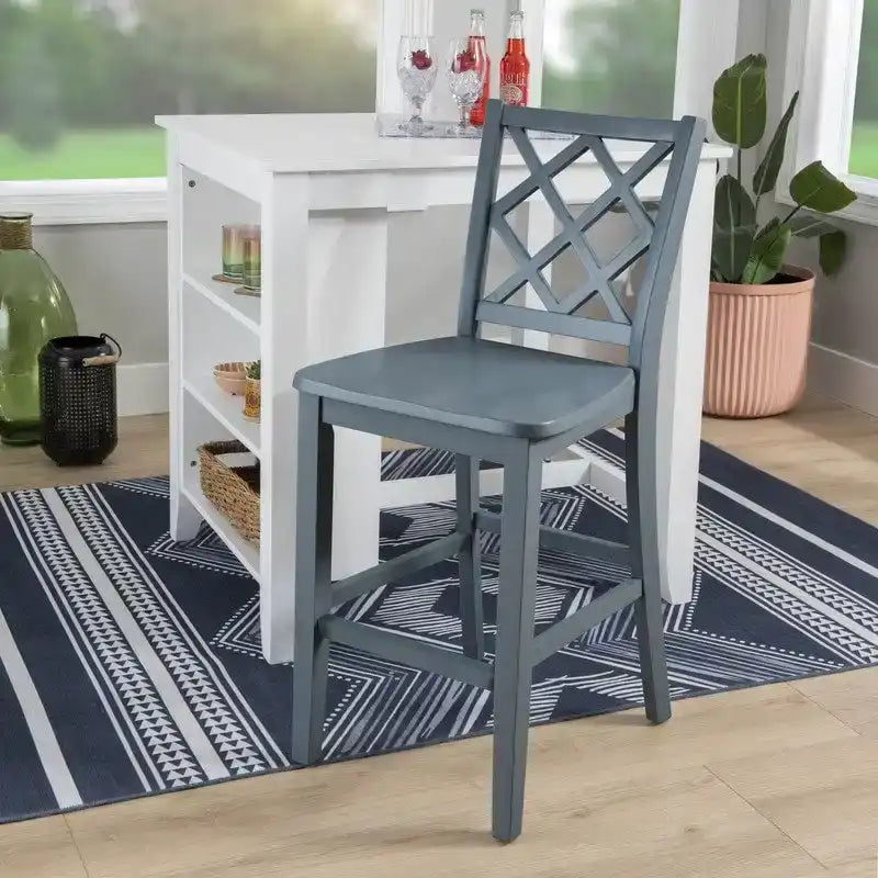 Tabouret de bar en bois massif hauteur comptoir