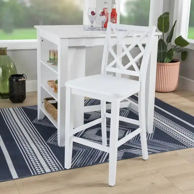 Tabouret de bar en bois massif hauteur comptoir
