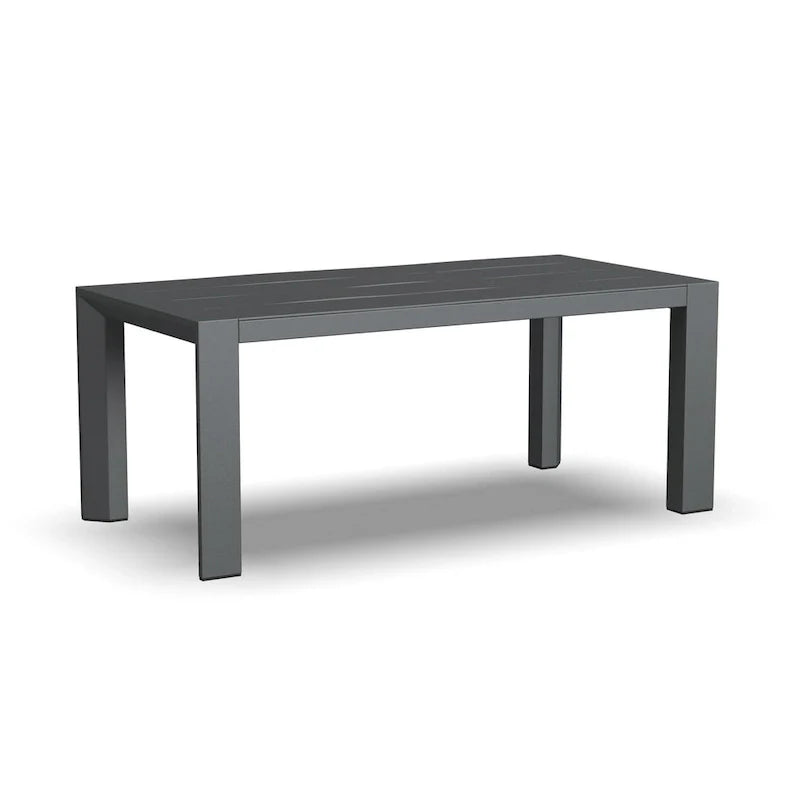 Causeuse d'extérieur en aluminium gris Grayton avec chaises longues et table basse - 61 x 26 x 29