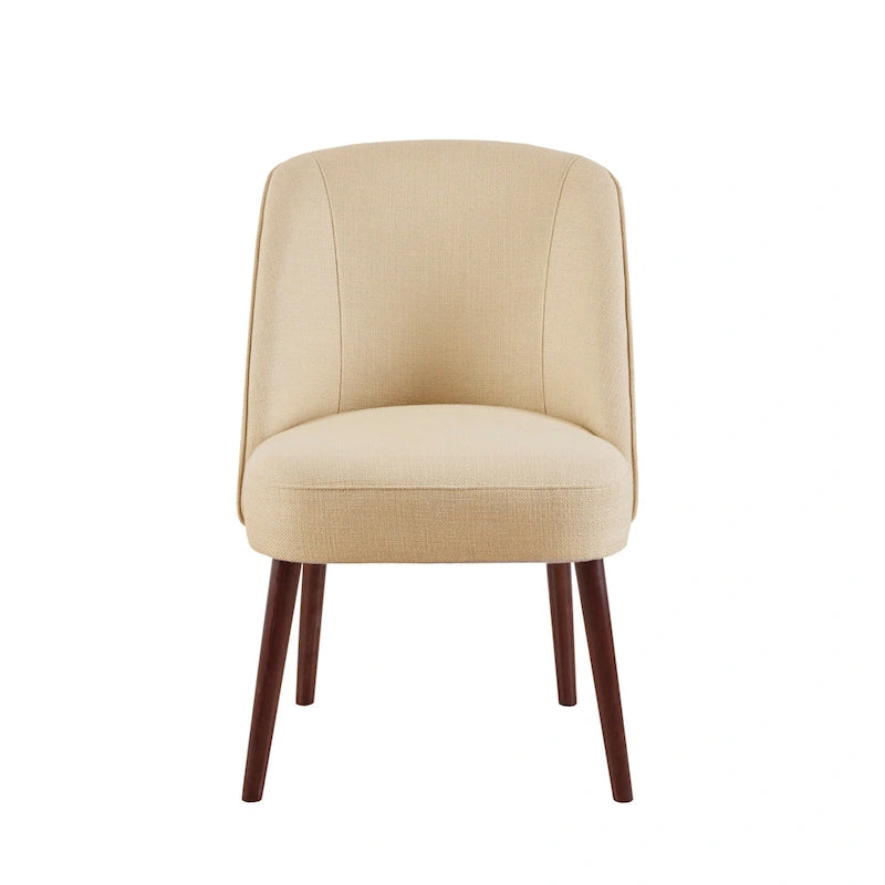 Chaise de salle à manger à dossier arrondi naturel – 22,25 larg. x 24,5 prof. x 34,6 haut.