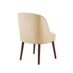 Chaise de salle à manger à dossier arrondi naturel – 22,25 larg. x 24,5 prof. x 34,6 haut.