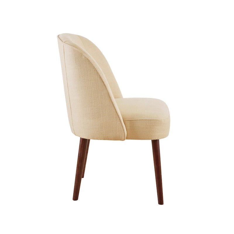 Chaise de salle à manger à dossier arrondi naturel – 22,25 larg. x 24,5 prof. x 34,6 haut.