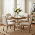 Table sur pied ronde en bois massif