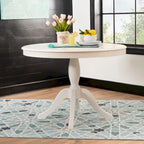 Table sur pied ronde en bois massif