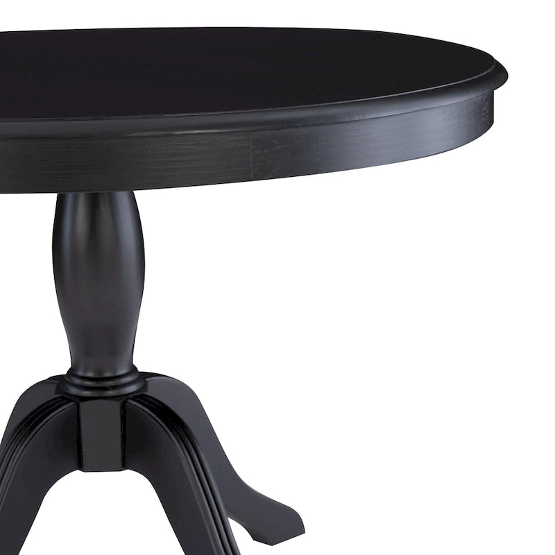 Table sur pied ronde en bois massif