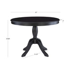 Table sur pied ronde en bois massif