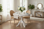 Table sur pied ronde en bois massif