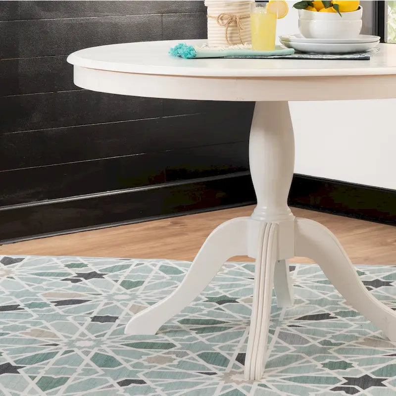 Table sur pied ronde en bois massif
