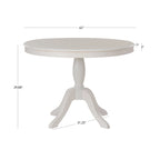 Table sur pied ronde en bois massif