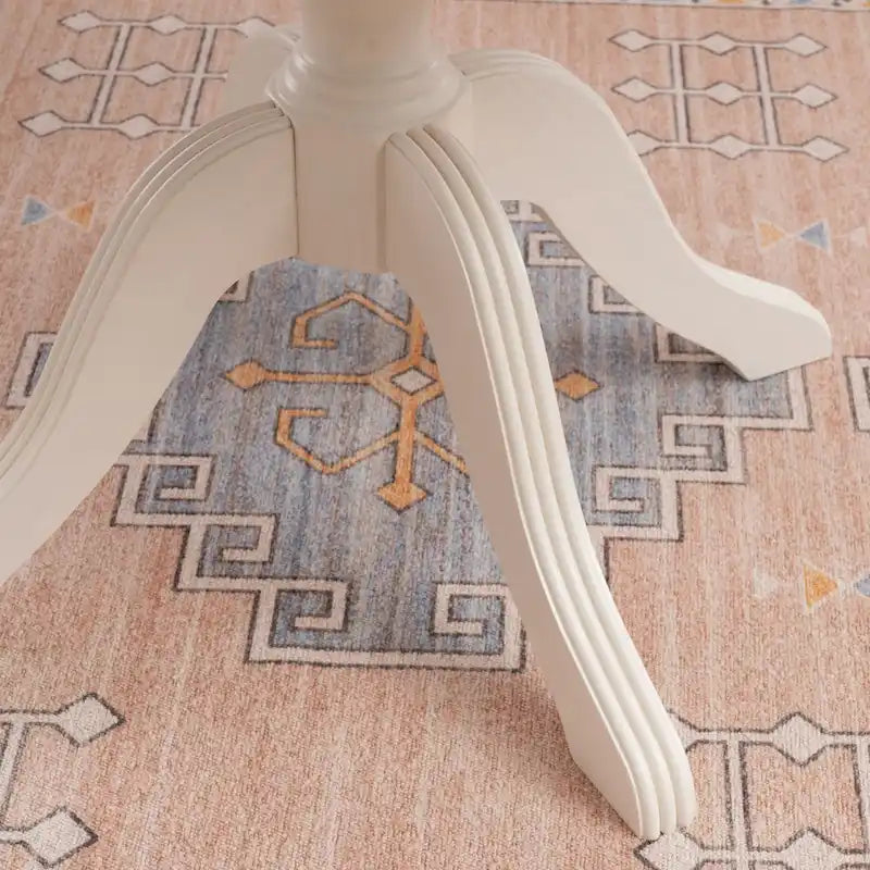 Table sur pied ronde en bois massif