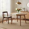 Set of 2 Astor Dark Brown Solid Wood Chair with Curved Back