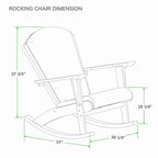 Fauteuil à bascule d'extérieur en bois de teck 3 pièces Cambridge Casual Auburn
