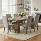 HomePop Parsons Ash Grey Geometric Dining Chair (Set of 2)