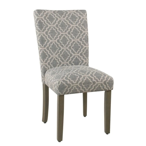 Chaise de salle à manger géométrique gris cendré (Lot de 2)