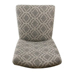 Chaise de salle à manger géométrique gris cendré (Lot de 2)