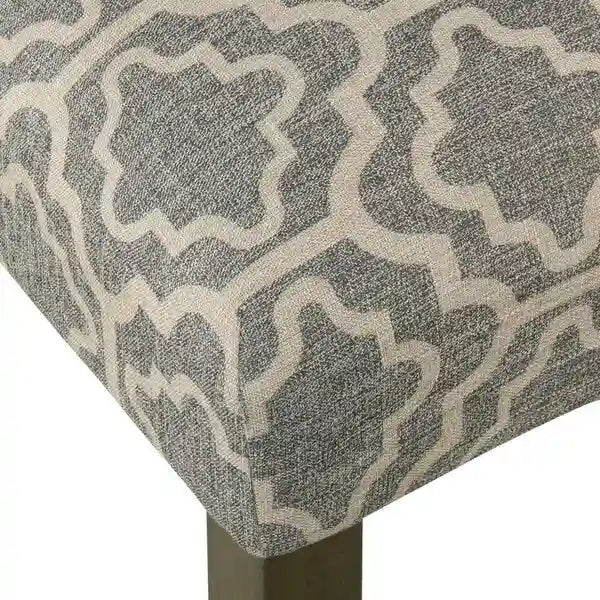 Chaise de salle à manger géométrique gris cendré (Lot de 2)