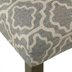 Chaise de salle à manger géométrique gris cendré (Lot de 2)