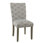 Chaise de salle à manger géométrique gris cendré (Lot de 2)