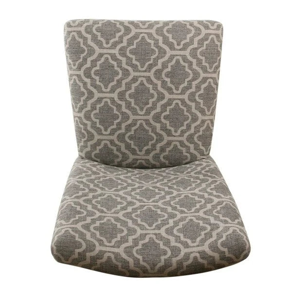 Chaise de salle à manger géométrique gris cendré (Lot de 2)