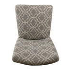 Chaise de salle à manger géométrique gris cendré (Lot de 2)