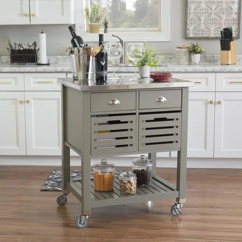 Dessert à roulettes avec rangements