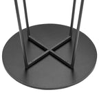 Table haute de bar ronde de 35,4", table de bistrot/petit-déjeuner de style industriel avec plateau en bois