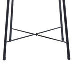 Table haute de bar ronde de 35,4", table de bistrot/petit-déjeuner de style industriel avec plateau en bois