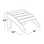 Polytrends Laguna Hdpe All Weather Outdoor Patio Foldable Adirondack Chairs Conversation Set (12-Piece Set)