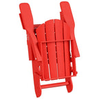 Polytrends Laguna Hdpe All Weather Outdoor Patio Foldable Adirondack Chairs Conversation Set (12-Piece Set)