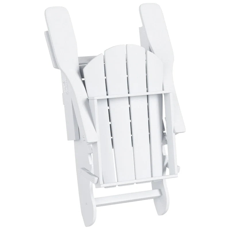 Polytrends Laguna Hdpe All Weather Outdoor Patio Foldable Adirondack Chairs Conversation Set (12-Piece Set)