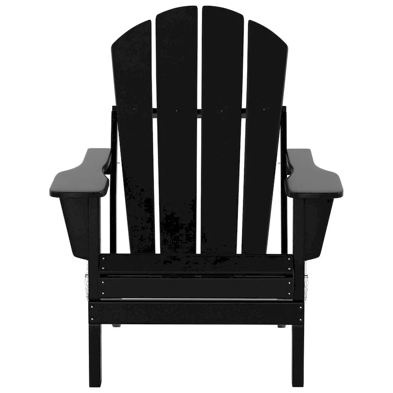 Polytrends Laguna Hdpe All Weather Outdoor Patio Foldable Adirondack Chairs Conversation Set (12-Piece Set)