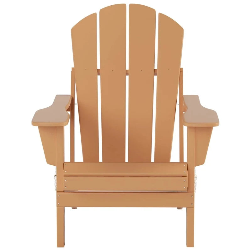 Polytrends Laguna Hdpe All Weather Outdoor Patio Foldable Adirondack Chairs Conversation Set (12-Piece Set)