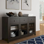 BUFFET en ACAJOU MASSIF de style contemporain – 137 cm de large