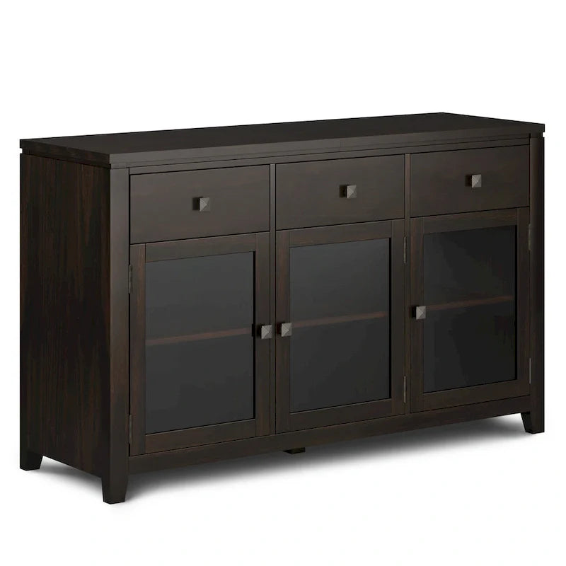 BUFFET Contemporain en BOIS MASSIF, largeur 54 pouces, en Acajou - largeur 54 pouces