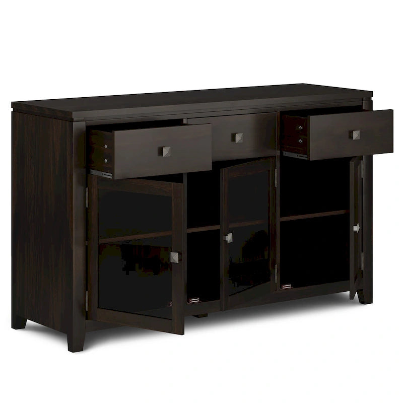 BUFFET en ACAJOU MASSIF de style contemporain – 137 cm de large