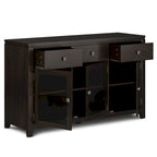BUFFET en ACAJOU MASSIF de style contemporain – 137 cm de large